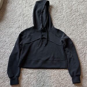 Lululemon Black Get Centred Cropped Softstreme Hoodie Size 6